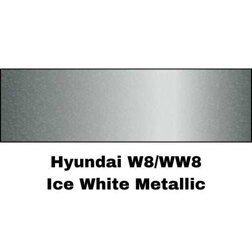 Hyundai W8/WW8 Ice White Metallic Low VOC Basecoat Paint, 3 Stage