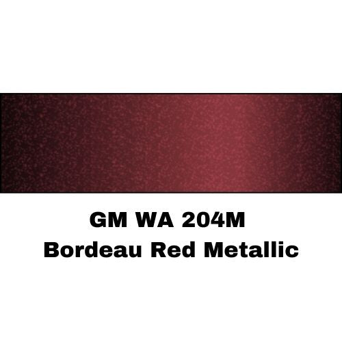 GM 204M Bordeau Red Metallic Low VOC Basecoat Paint