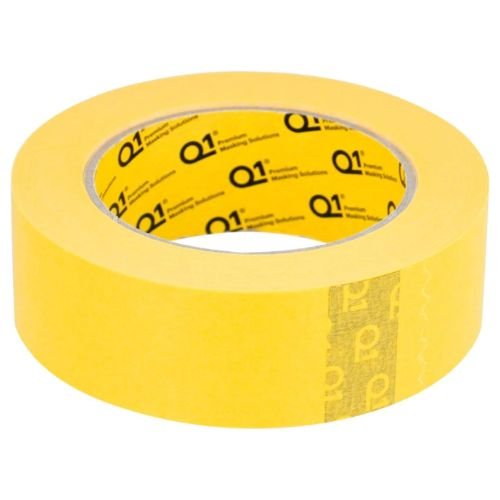 Q1 36 mm (1.5 in) Premium Sun Yellow Masking Tape, 1 Roll - MT136-1---Eagle Eye Paint Supply