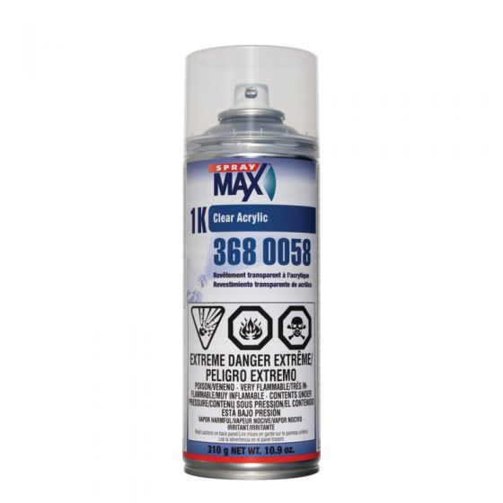 SprayMax® 3680058 1K Acrylic Clear Coat, 10.6 oz - 3680058---Eagle Eye Paint Supply