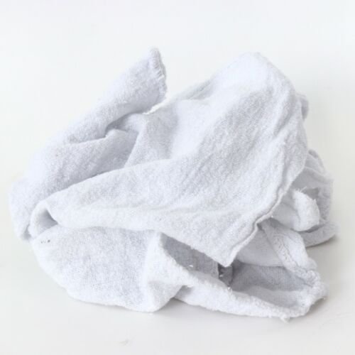 White Cotton Low Lint Towel, 16 x 16 in, 2 pk - T25-2---Eagle Eye Paint Supply